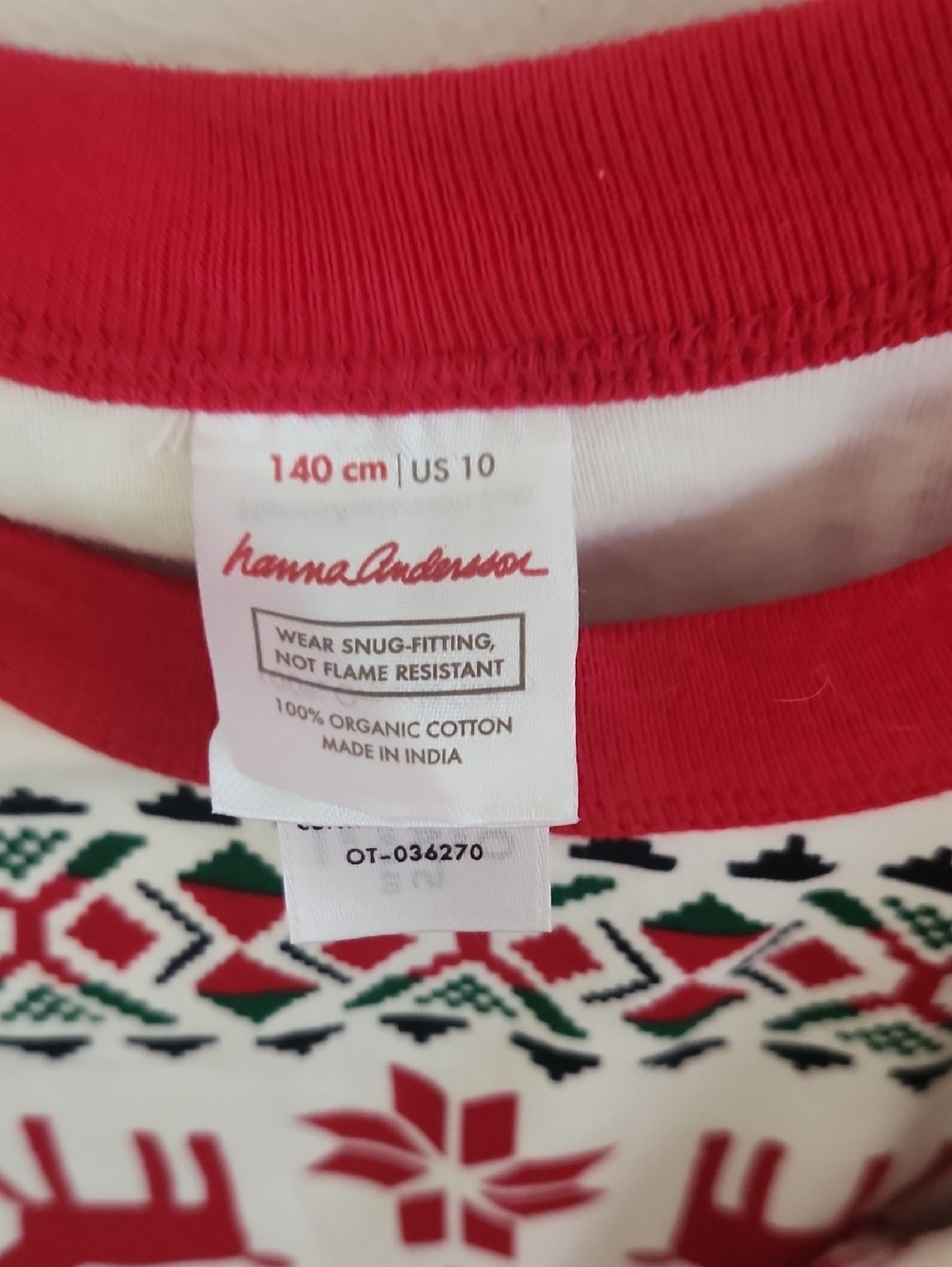 Hanna Andersson Dear Deer Long John Pajama Top Holiday Christmas Matching 10 - Picture 4 of 8